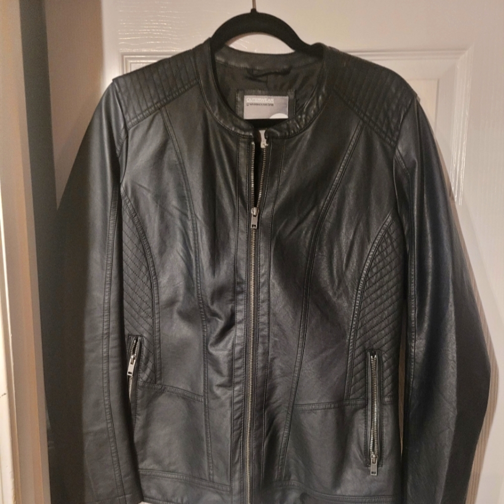Faux leather jacket